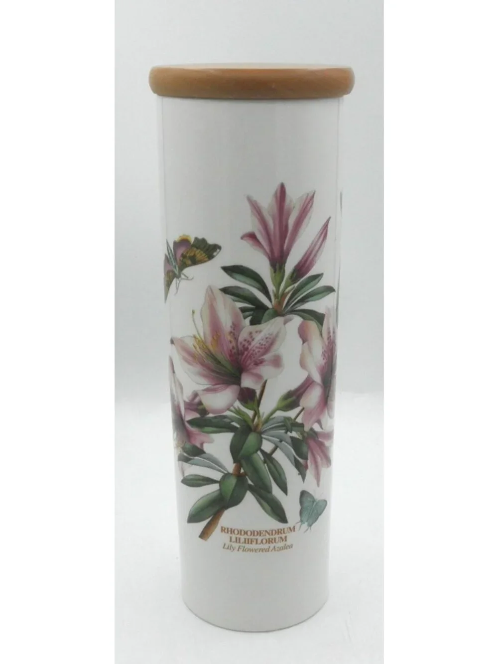 Portmeirion Botanic Garden Pasta Jar w/Lid Lily Flowered Azalea Pattern:  PRTBOG
